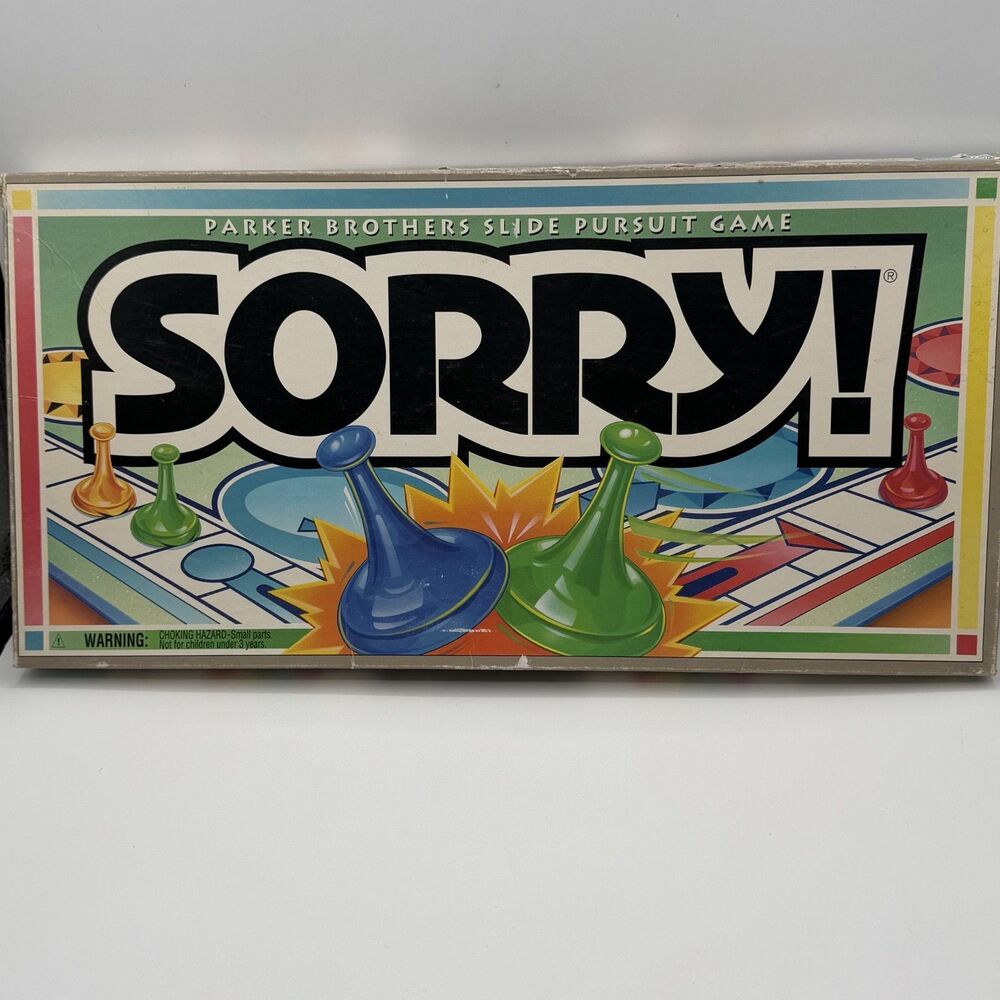 Vintage 1992 Sorry! Board Game - Parker Brothers - Complete in Original Box